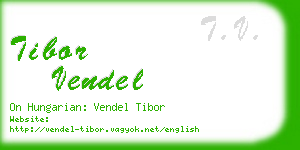 tibor vendel business card